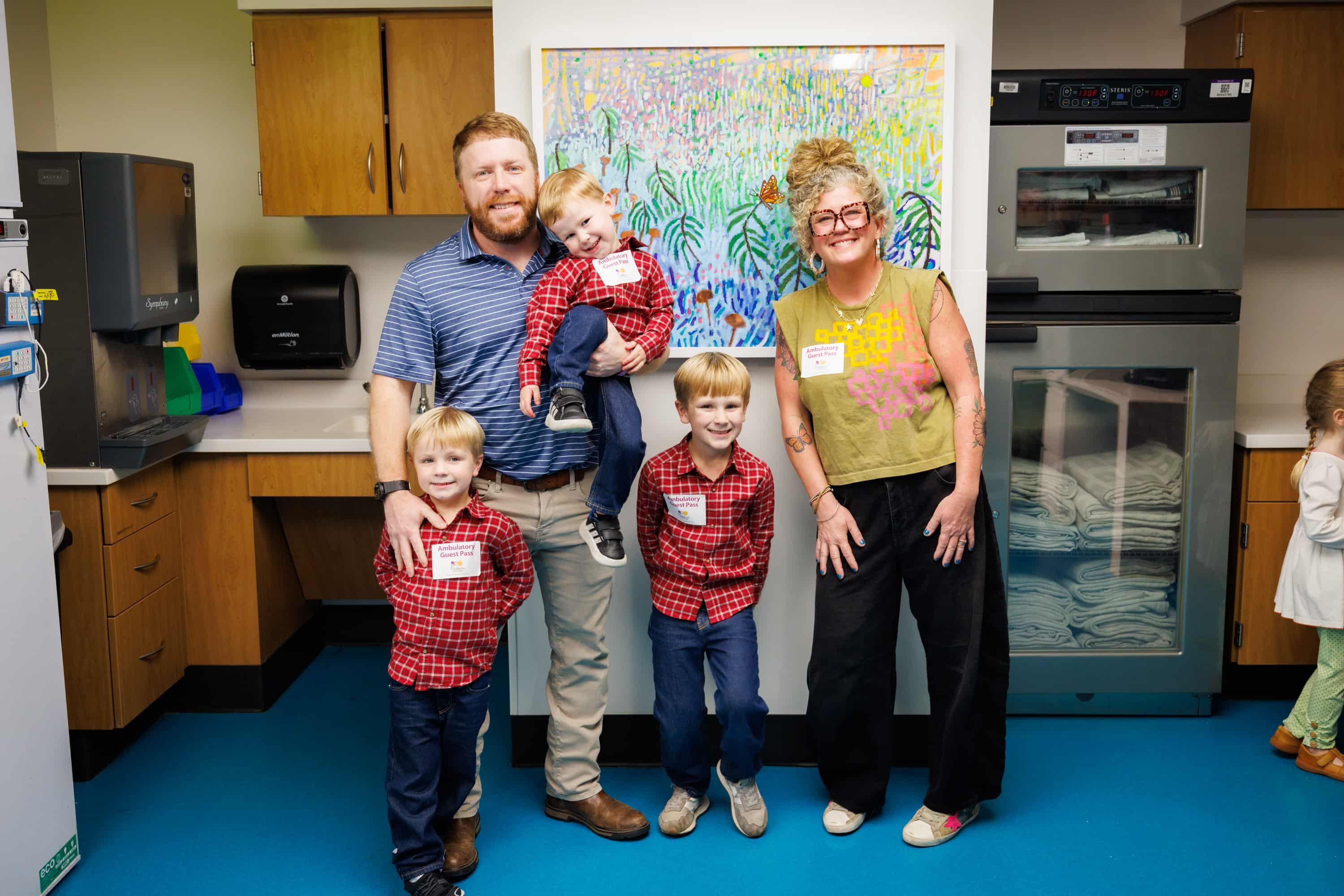 Cox Family and Artist